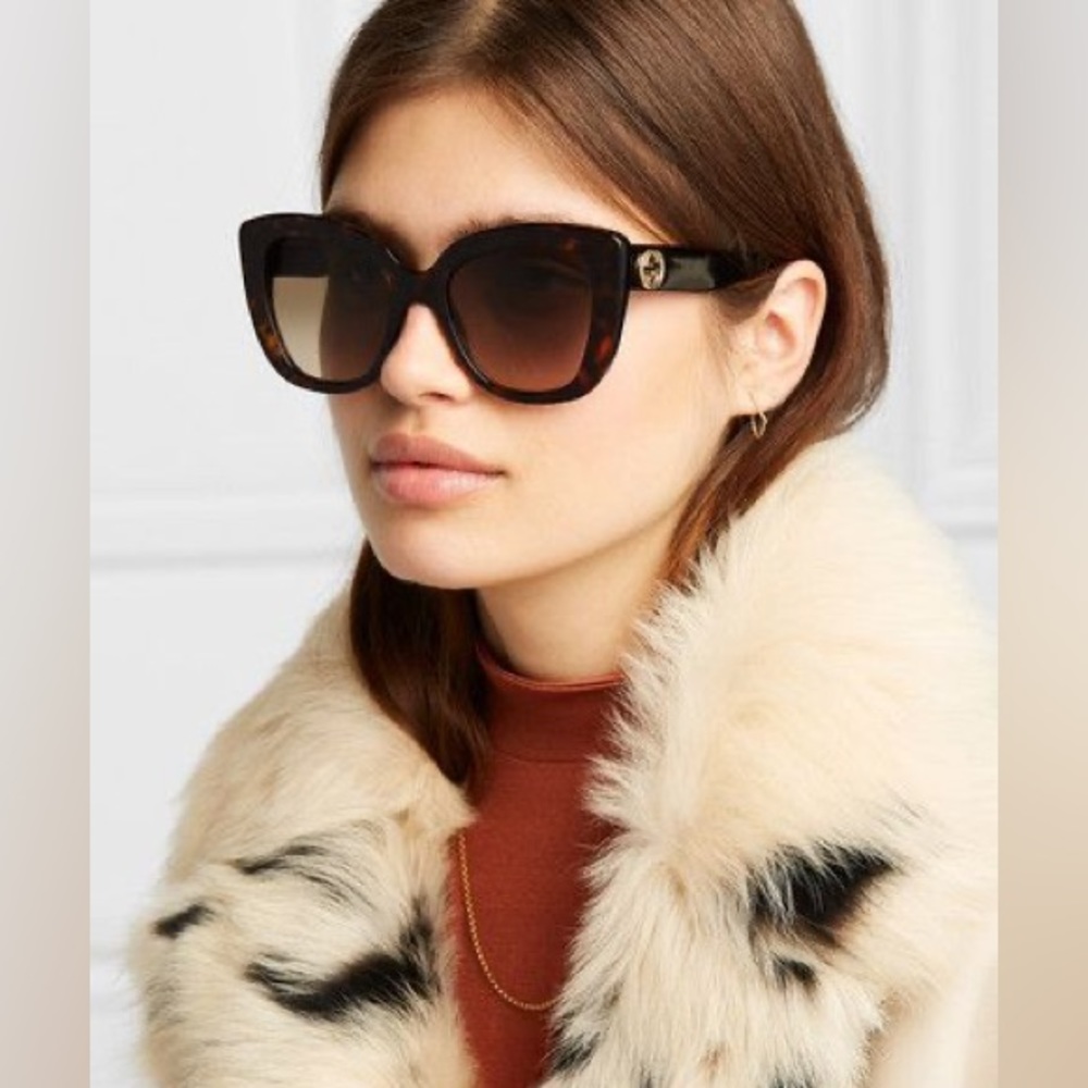 GUCCI Light Brown Butterfly Ladies Sunglasses
GG0327S 002 52